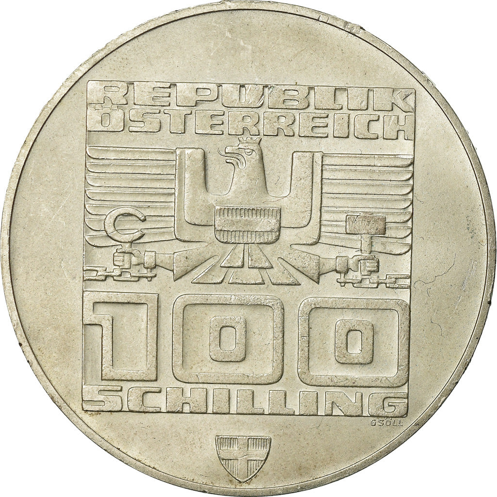Moeda, Áustria, 100 Schilling, 1976, MS(63), Prata, KM:2929