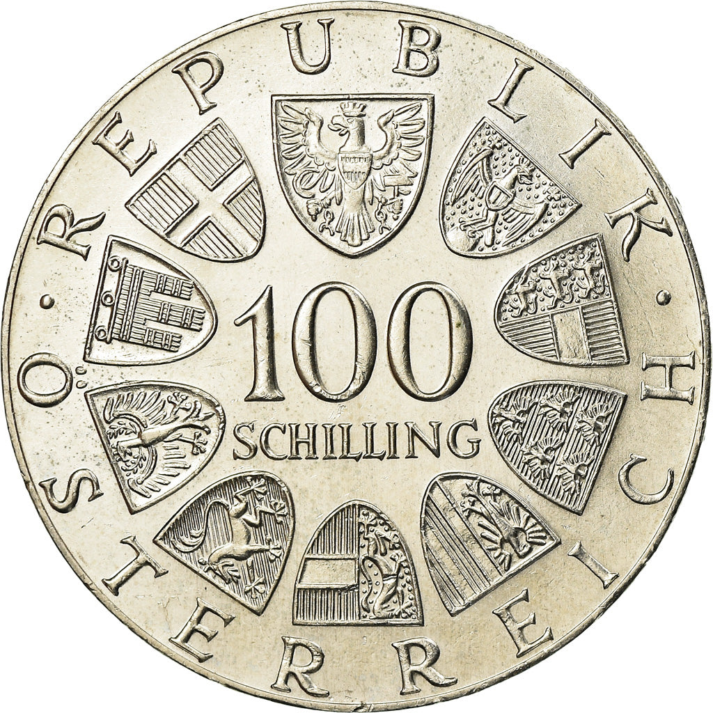 Austria, 100 Schilling, 1977, SPL, Argento, KM:2934