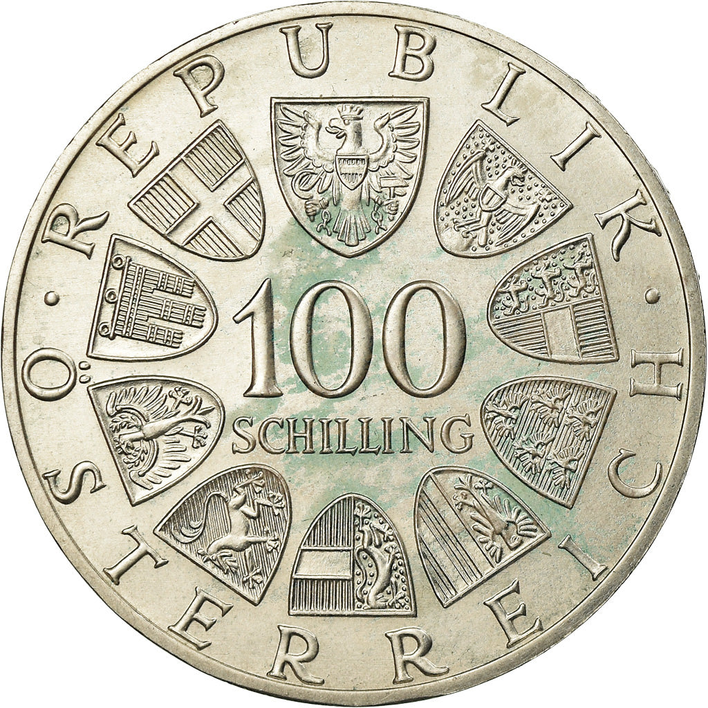 Coin, Austria, Festival and Congress Hall at Bregenz, 100 Schilling, 1979