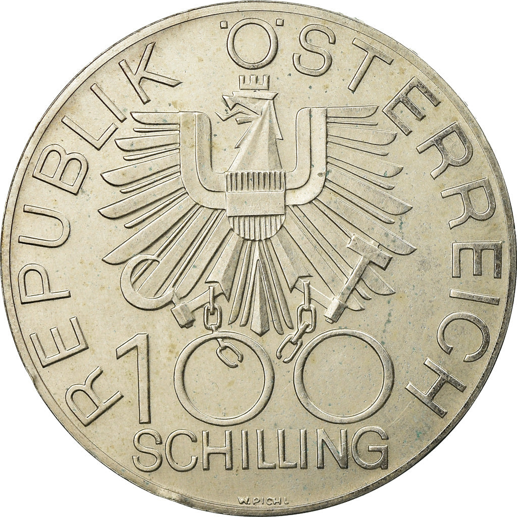 Munten, Oostenrijk, 100 Schilling, 1979, ZF+, Zilver, KM:2942