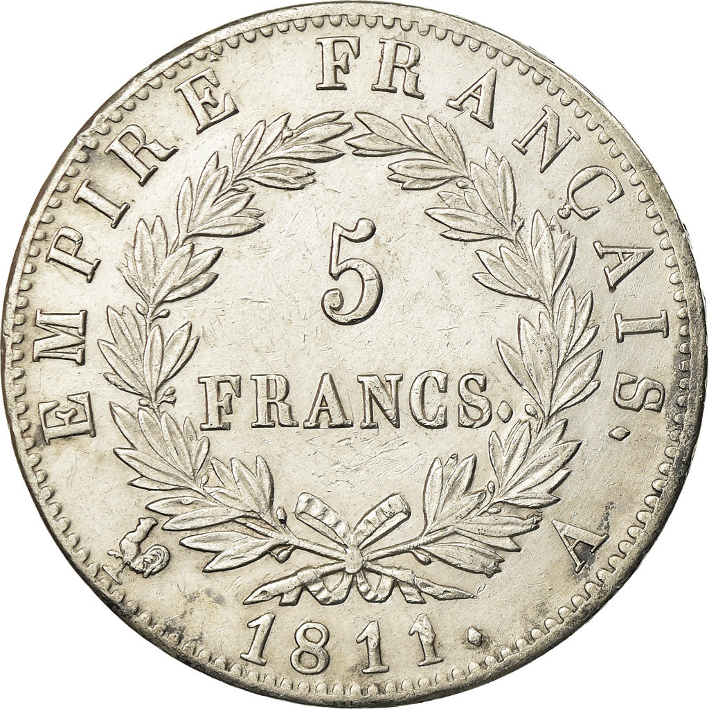 Monnaie, France, Napoléon I, 5 Francs, 1811, Paris, TTB+, Argent, Gadoury:584