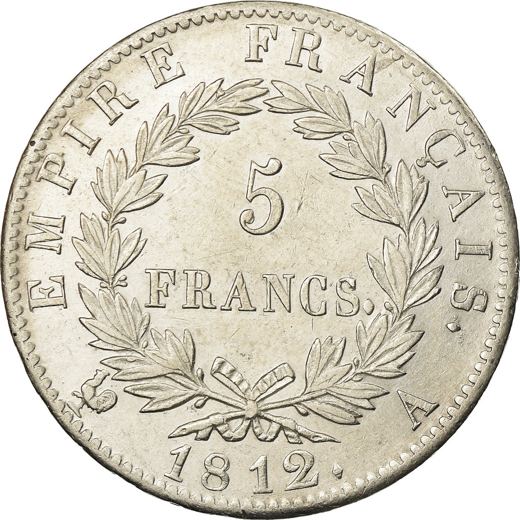 Moneta, Francja, Napoléon I, 5 Francs, 1812, Paris, AU(55-58), Srebro
