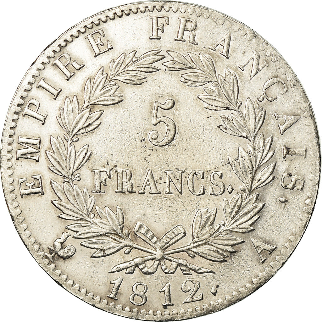 Münze, Frankreich, Napoléon I, 5 Francs, 1812, Paris, VZ, Silber, KM:694.1