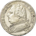 Moeda, França, Louis XVIII, 5 Francs, 1814, Paris, AU(50-53), Prata, KM:702.1