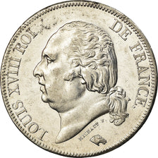 Coin, France, Louis XVIII, Louis XVIII, 5 Francs, 1824, Lille, AU(50-53)