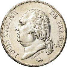 Coin, France, Louis XVIII, Louis XVIII, 5 Francs, 1824, Lille, AU(50-53)