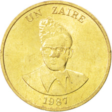 ZAIRE, Zaire, 1987, KM #13, MS(63), Brass, 5.00