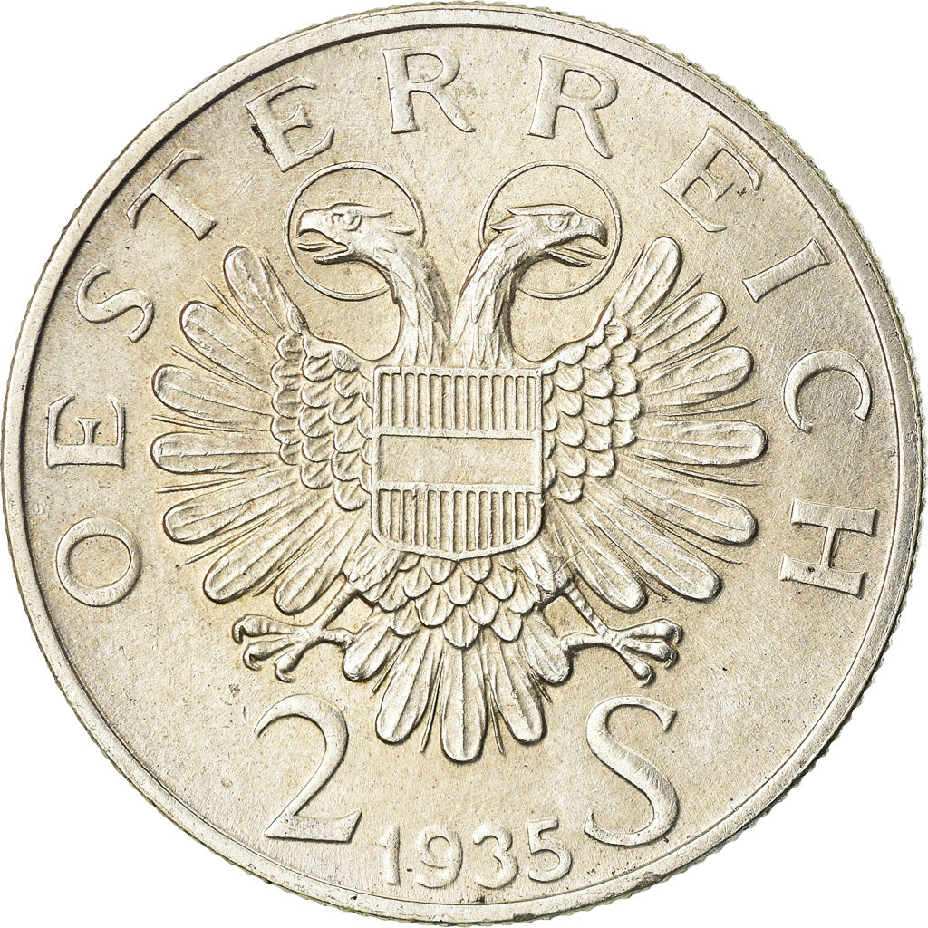 Coin, Austria, 2 Schilling, 1935, AU(55-58), Silver, KM:2855