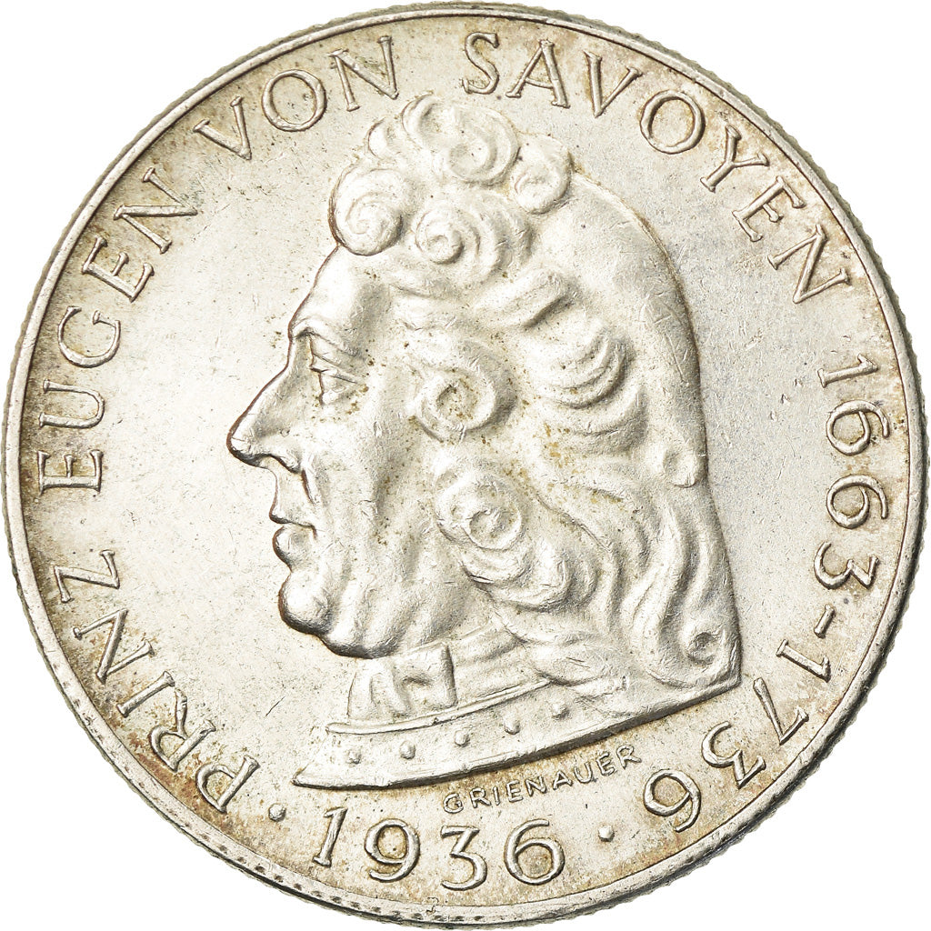 Coin, Austria, 2 Schilling, 1936, AU(55-58), Silver, KM:2858