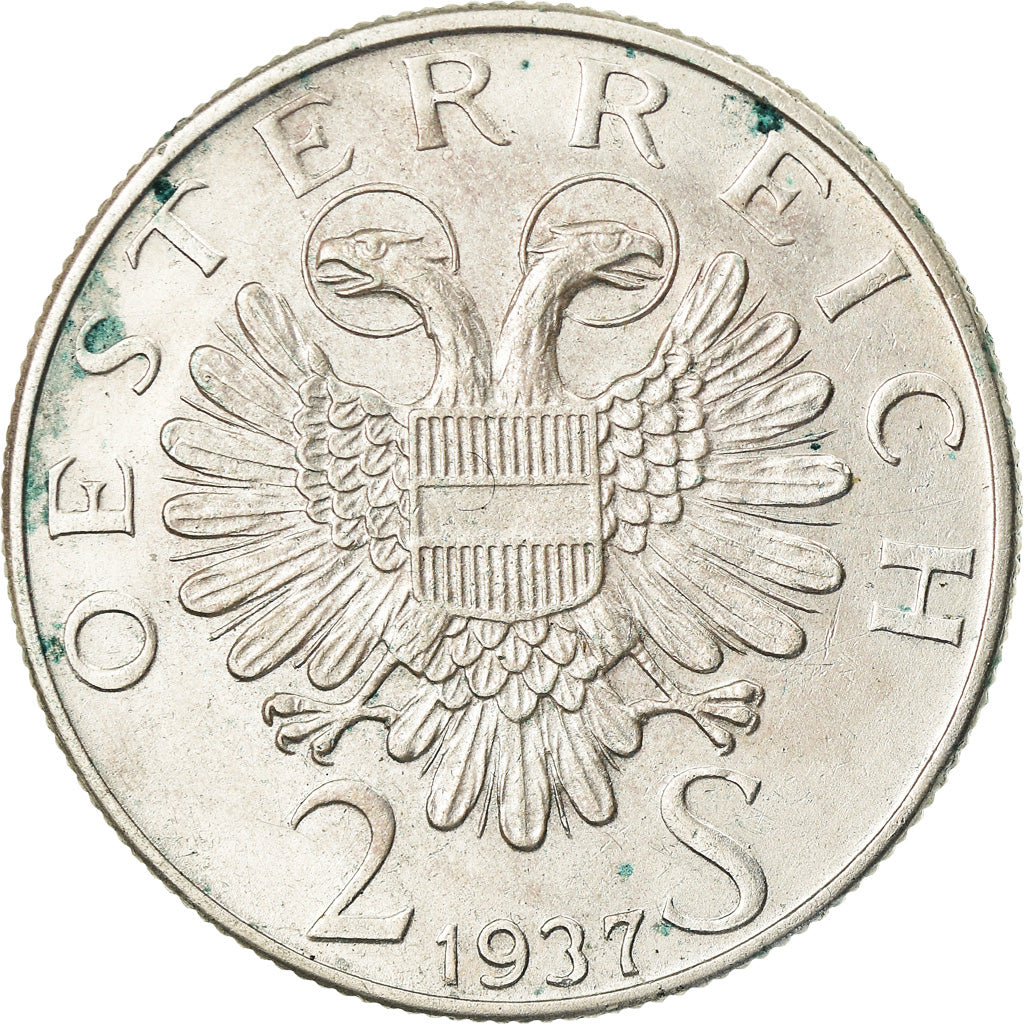 Moneta, Austria, 2 Schilling, 1937, EF(40-45), Srebro, KM:2859