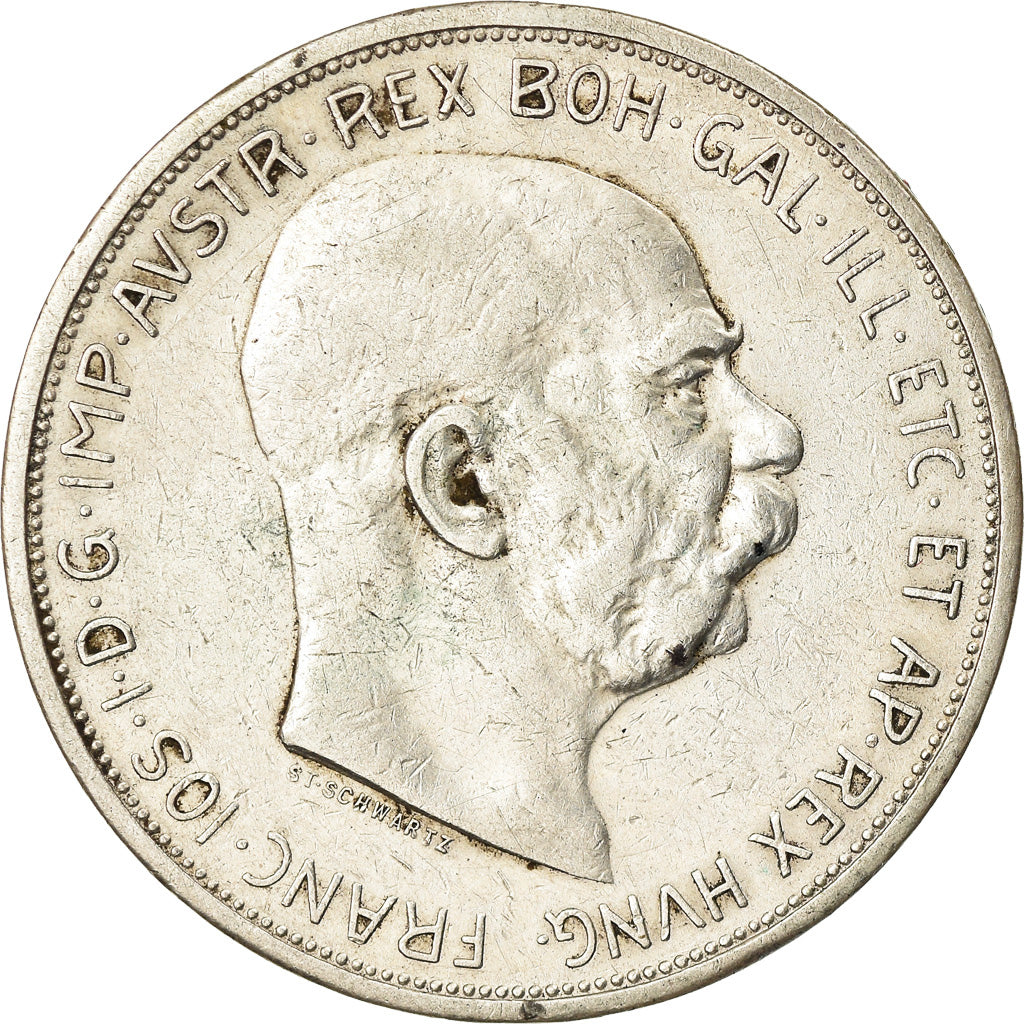 Coin, Austria, Franz Joseph I, 5 Corona, 1909, EF(40-45), Silver, KM:2814