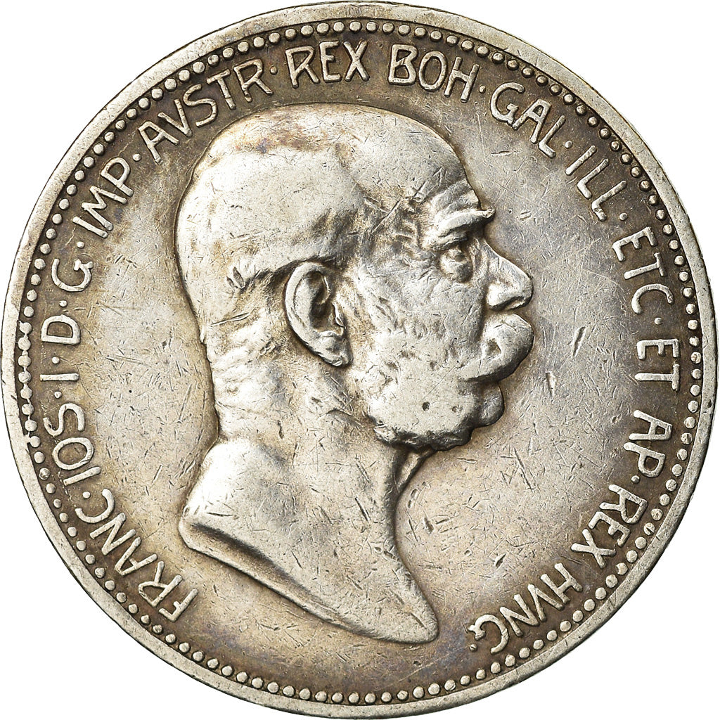 Coin, Austria, Franz Joseph I, Corona, 1908, AU(55-58), Silver, KM:2808