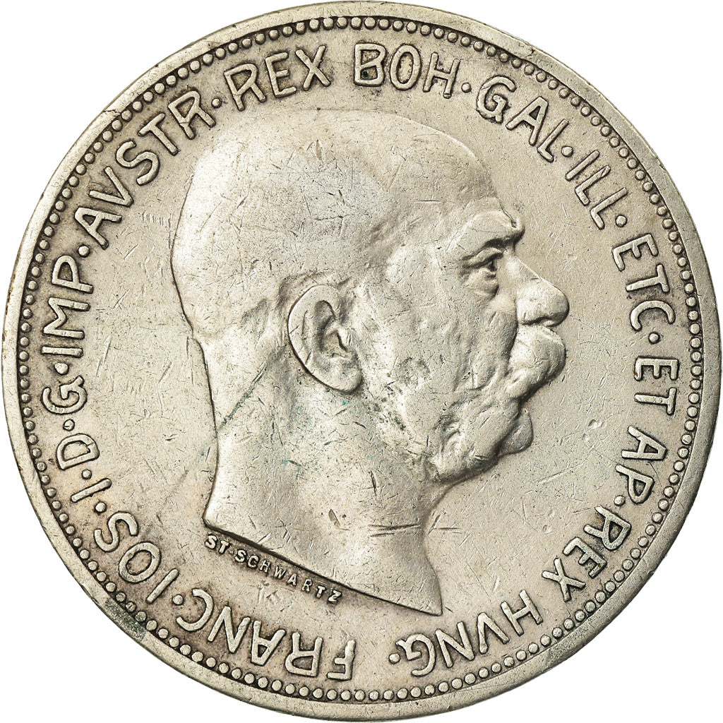 Coin, Austria, Franz Joseph I, 2 Corona, 1913, EF(40-45), Silver, KM:2821