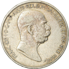 AUSTRIA, 5 Corona, 1908, KM #2809, EF(40-45), Silver, 35, 24.04