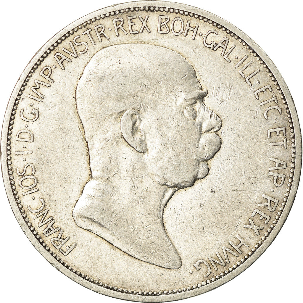 Coin, Austria, Franz Joseph I, 5 Corona, 1909, EF(40-45), Silver, KM:2814