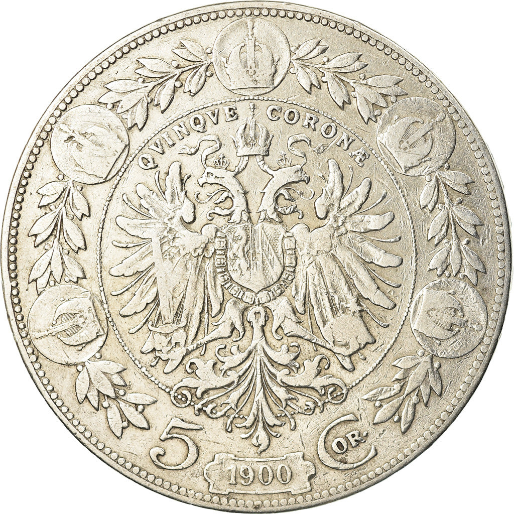 Moneta, Austria, Franz Joseph I, 5 Corona, 1900, MB, Argento, KM:2807