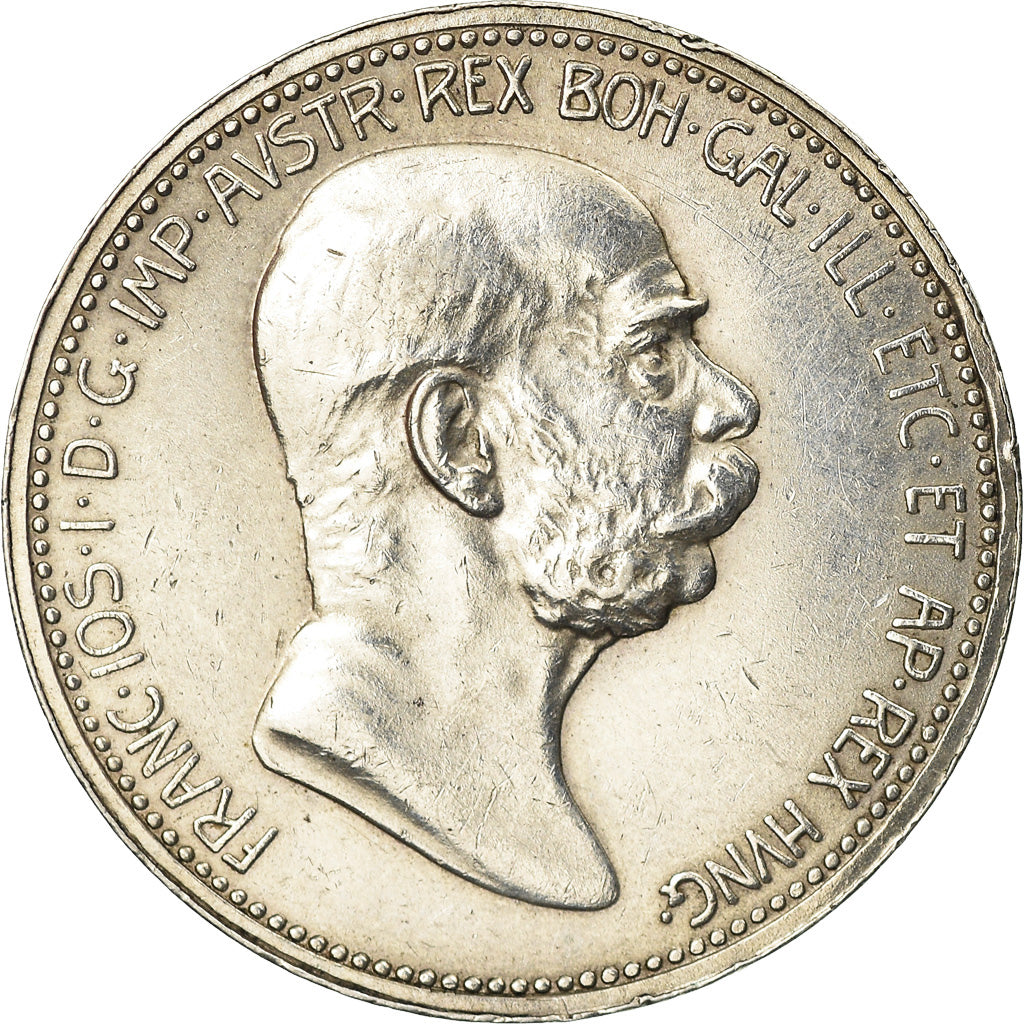 Coin, Austria, Franz Joseph I, Corona, 1908, MS(60-62), Silver, KM:2808