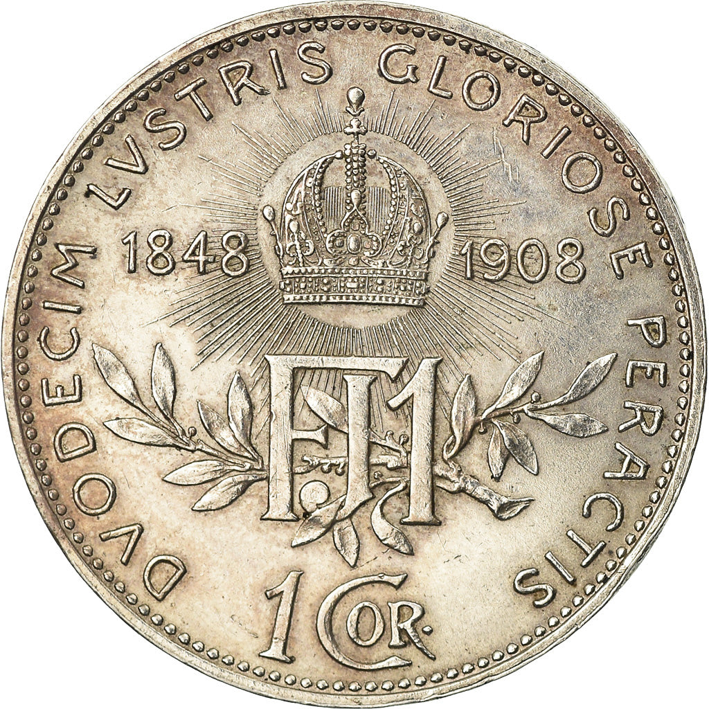 Coin, Austria, Franz Joseph I, Corona, 1908, MS(60-62), Silver, KM:2808