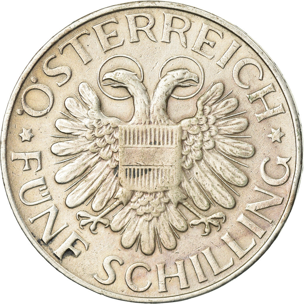 Coin, Austria, 5 Schilling, 1934, EF(40-45), Silver, KM:2853