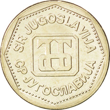Coin, Yugoslavia, 2 Dinara, 1993, MS(63), Copper-Nickel-Zinc, KM:155