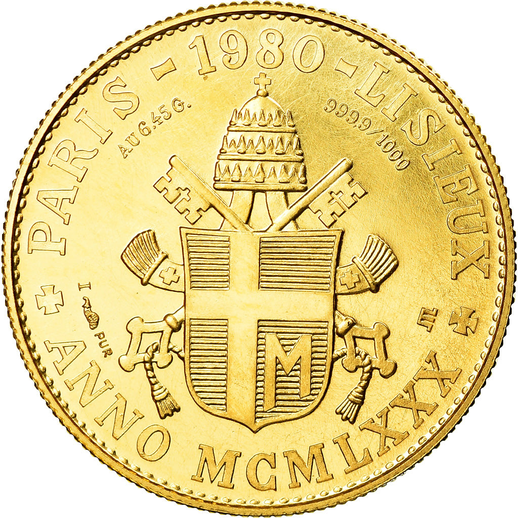 Frankreich, Medaille, Jean-Paul II, 1980, VZ+, Gold