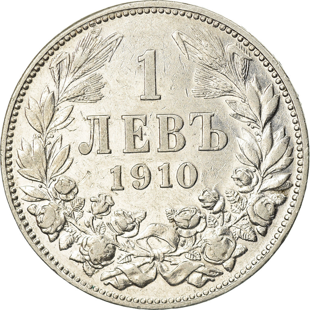 Coin, Bulgaria, Ferdinand I, Lev, 1910, AU(55-58), Silver, KM:28