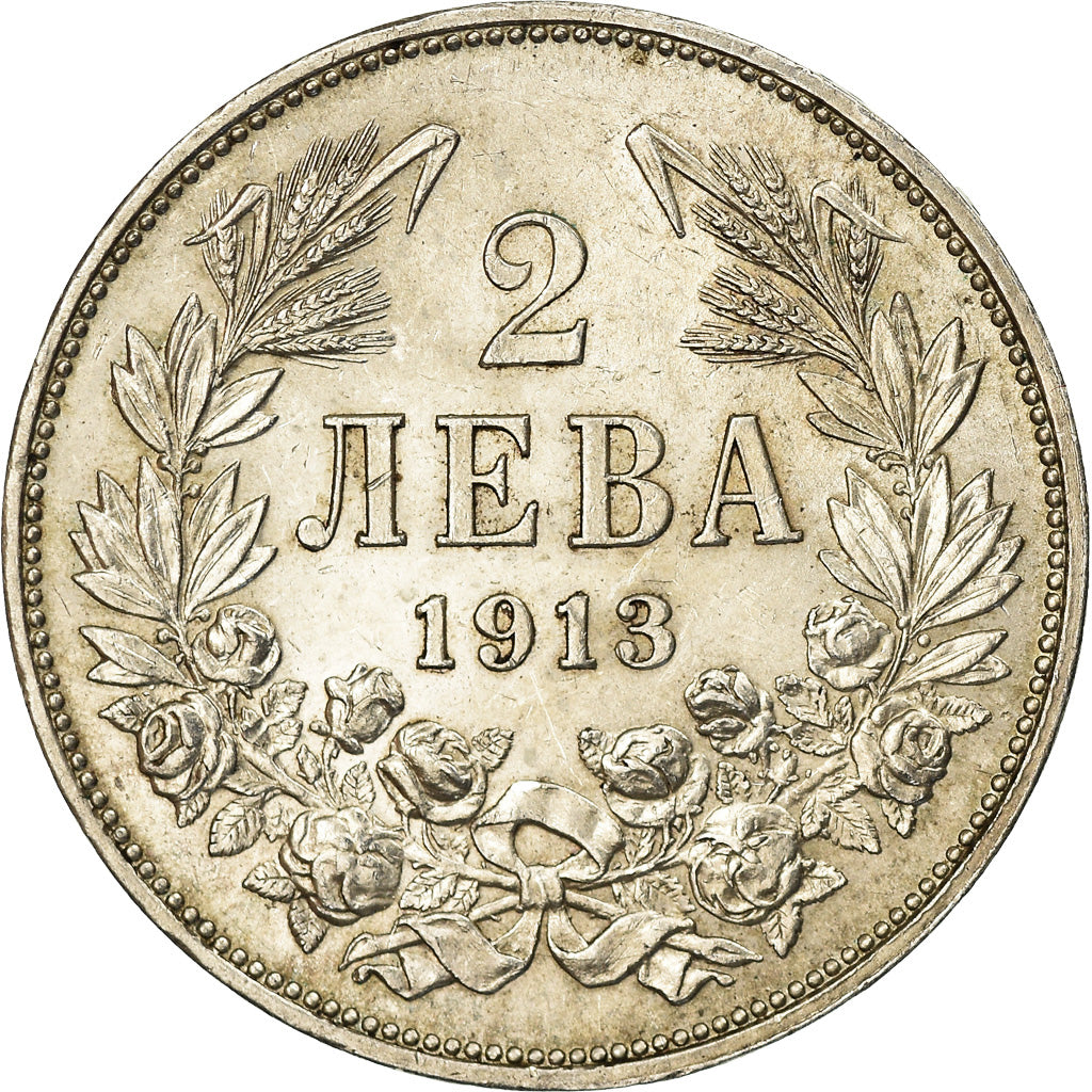 Moneta, Bulgaria, 2 Leva, 1913, BB+, Argento, KM:32
