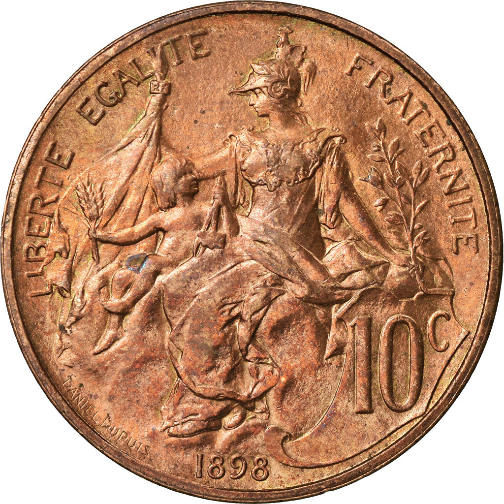 Coin, France, Dupuis, 10 Centimes, 1898, Paris, MS(60-62), Bronze, KM:843