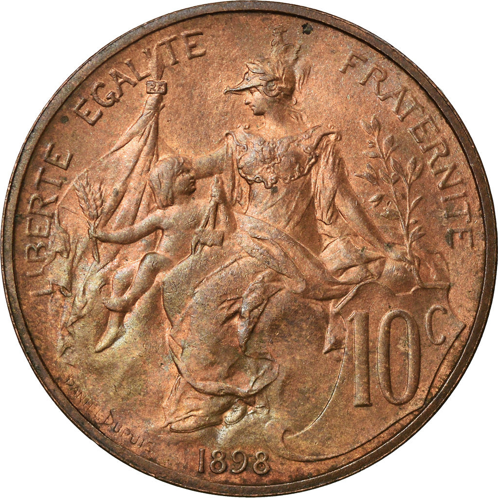 Coin, France, Dupuis, 10 Centimes, 1898, Paris, MS(60-62), Bronze, KM:843
