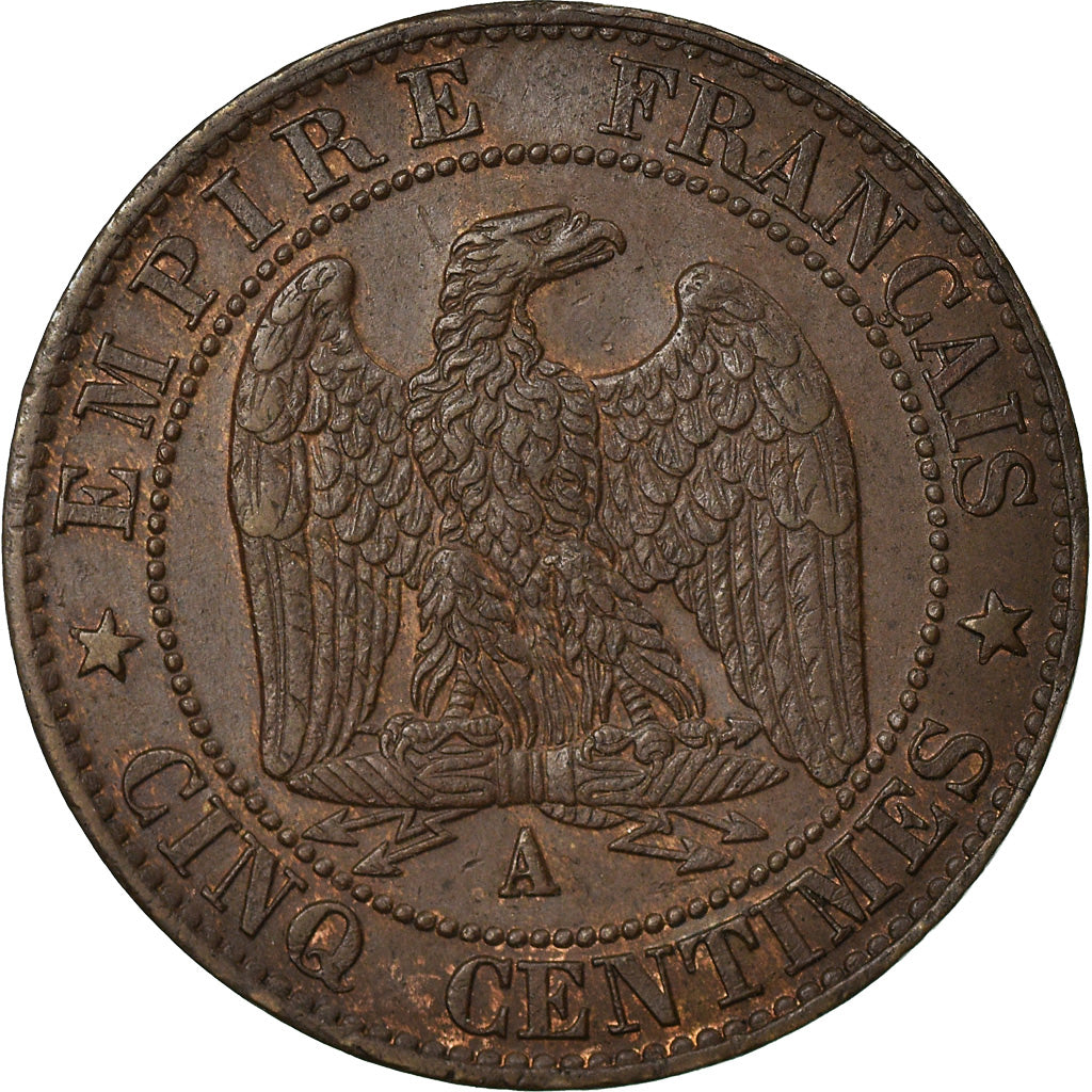 Moneta, Francia, Napoleon III, Napoléon III, 5 Centimes, 1865, Paris, SPL-
