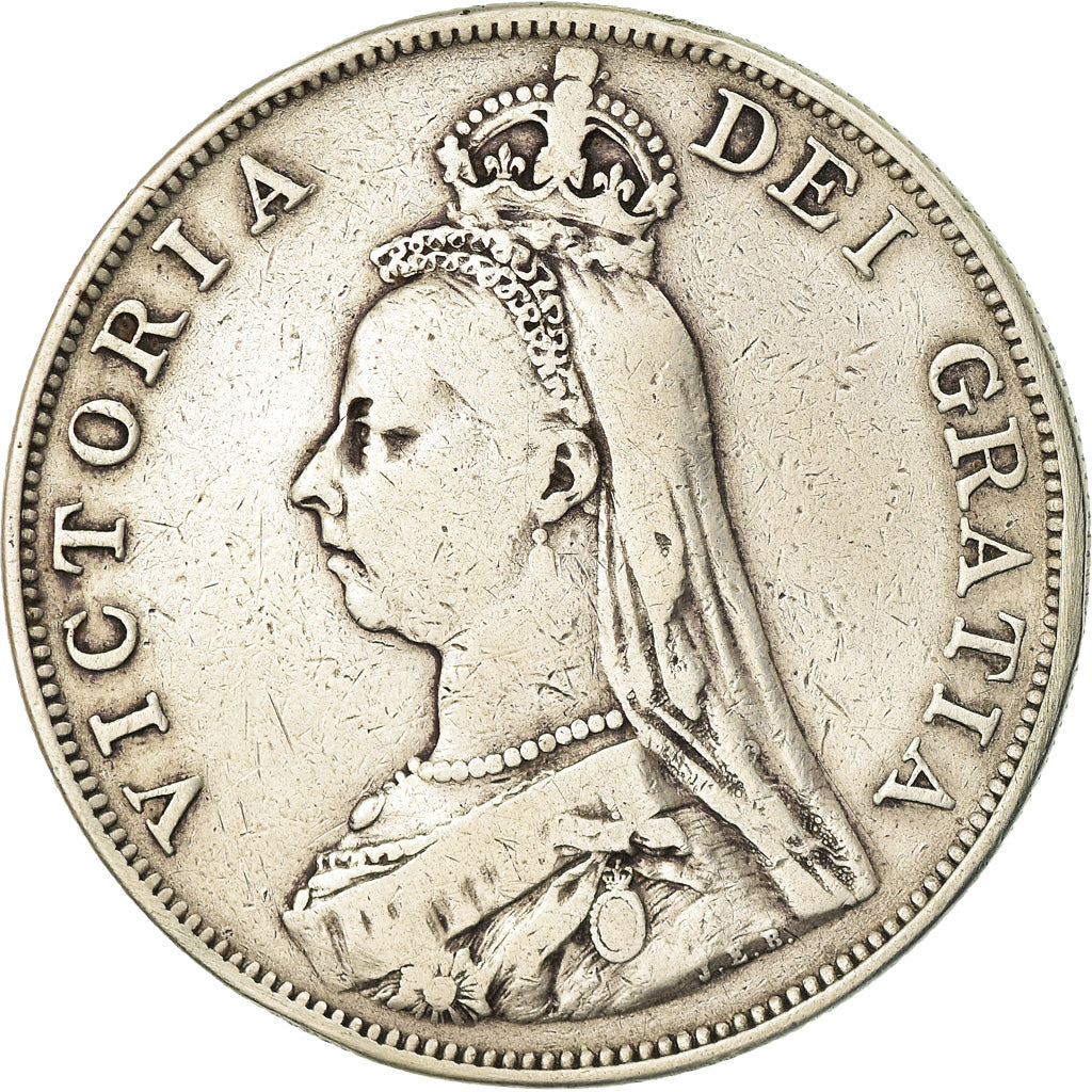 Moneta, Gran Bretagna, Victoria, Double Florin, 1889, MB, Argento, KM:763