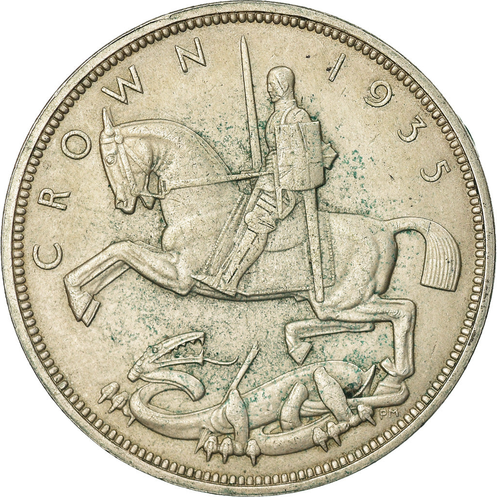 Monnaie, Grande-Bretagne, George V, Crown, 1935, TTB+, Argent, KM:842