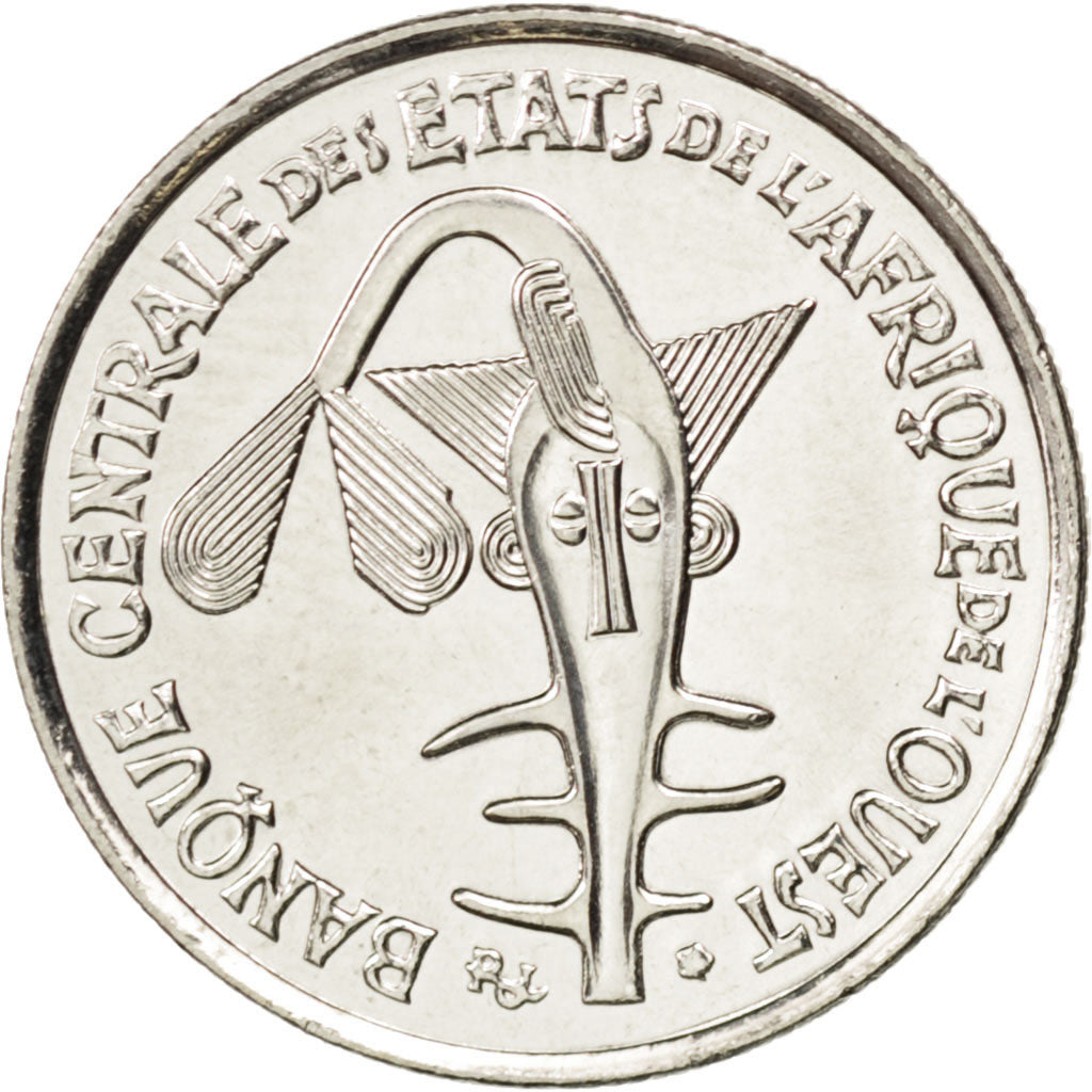 WEST AFRICAN STATES, 50 Francs, 2009, KM #6, MS(63), Copper-Nickel, 22, 4.96