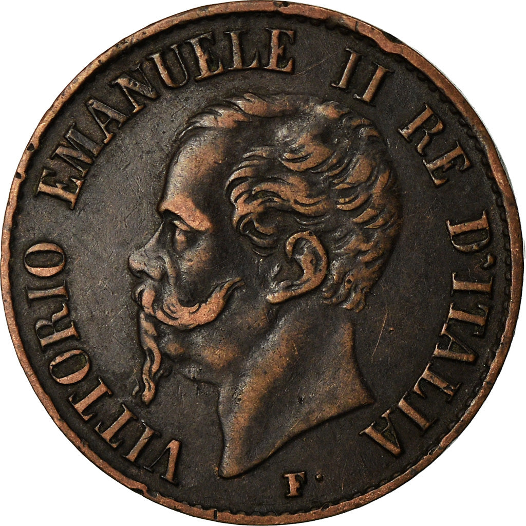 Monnaie, Italie, Vittorio Emanuele II, Centesimo, 1861, Milan, TTB+, Cuivre