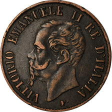 Monnaie, Italie, Vittorio Emanuele II, Centesimo, 1861, Milan, TTB+, Cuivre