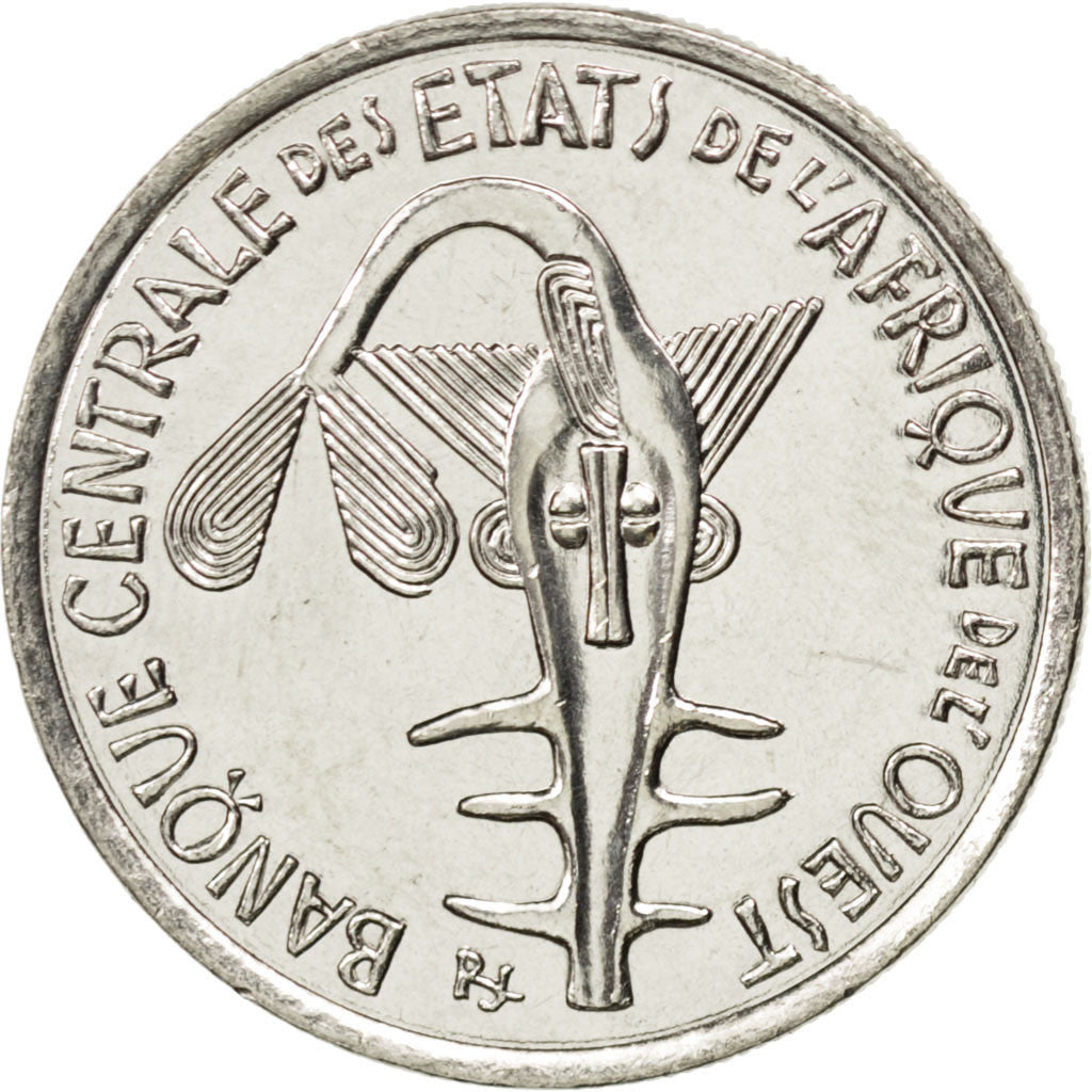 WEST AFRICAN STATES, 100 Francs, 2009, KM #4, MS(63), Nickel, 26, 6.99