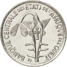 WEST AFRICAN STATES, 100 Francs, 2009, KM #4, MS(63), Nickel, 26, 6.99