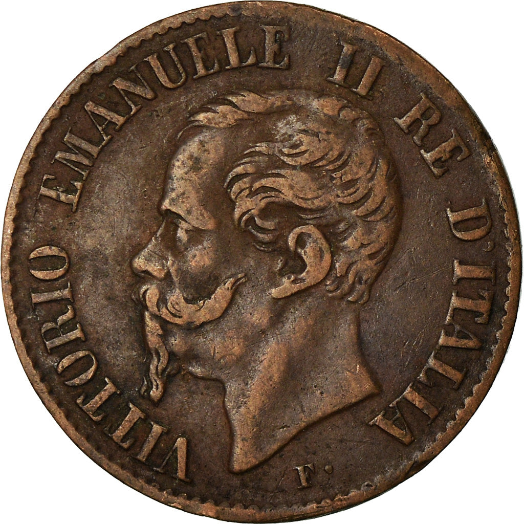 Moneda, Italia, Vittorio Emanuele II, Centesimo, 1861, Milan, MBC+, Cobre