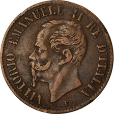 Moneda, Italia, Vittorio Emanuele II, Centesimo, 1861, Milan, MBC+, Cobre