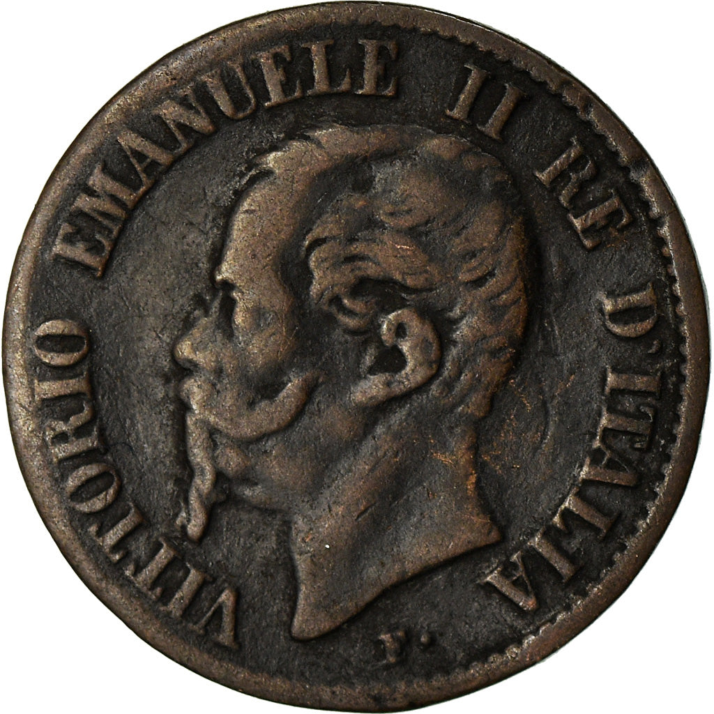 Coin, Italy, Vittorio Emanuele II, Centesimo, 1862, Naples, VF(30-35), Copper
