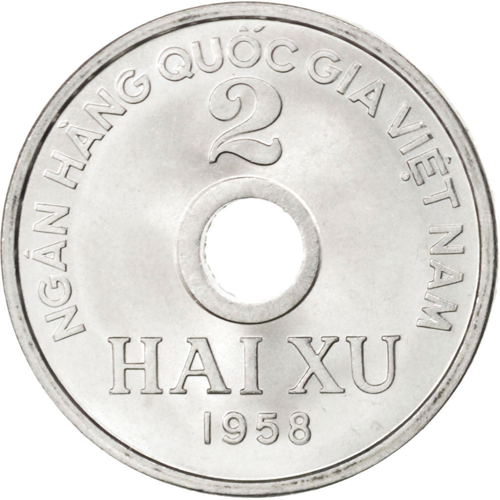 VIET NAM, 2 Xu, 1958, KM #6, MS(63), Aluminum, 1.23
