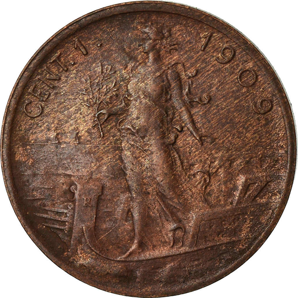 Monnaie, Italie, Vittorio Emanuele III, Centesimo, 1909, Rome, SUP, Bronze