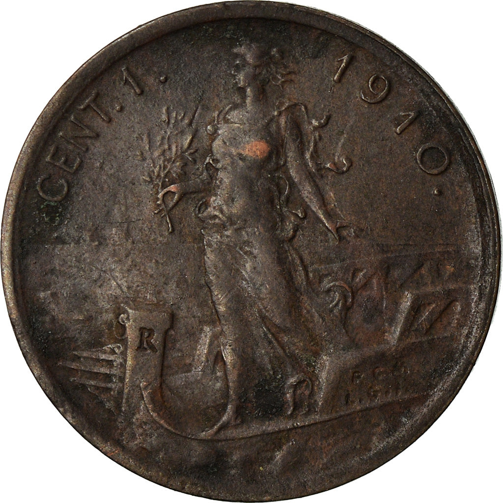 Monnaie, Italie, Vittorio Emanuele III, Centesimo, 1910, Rome, TTB, Bronze