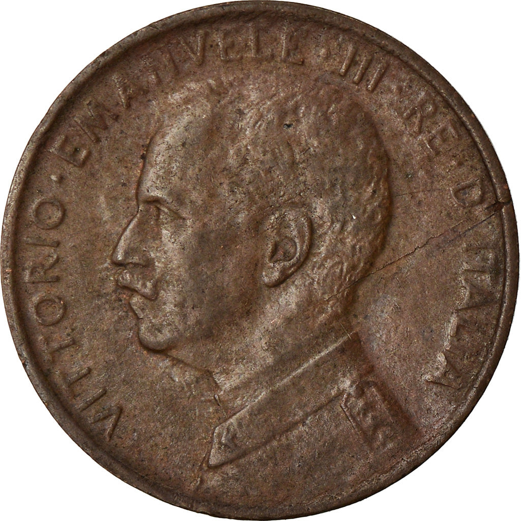 Coin, Italy, Vittorio Emanuele III, Centesimo, 1914, Rome, AU(55-58), Bronze