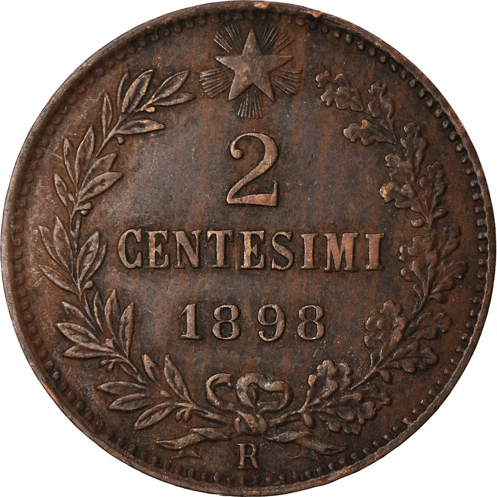 Monnaie, Italie, Umberto I, 2 Centesimi, 1898, Rome, TTB+, Cuivre, KM:30