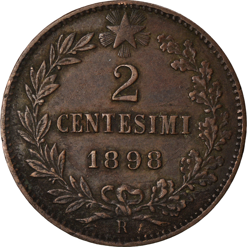 Monnaie, Italie, Umberto I, 2 Centesimi, 1898, Rome, TTB+, Cuivre, KM:30