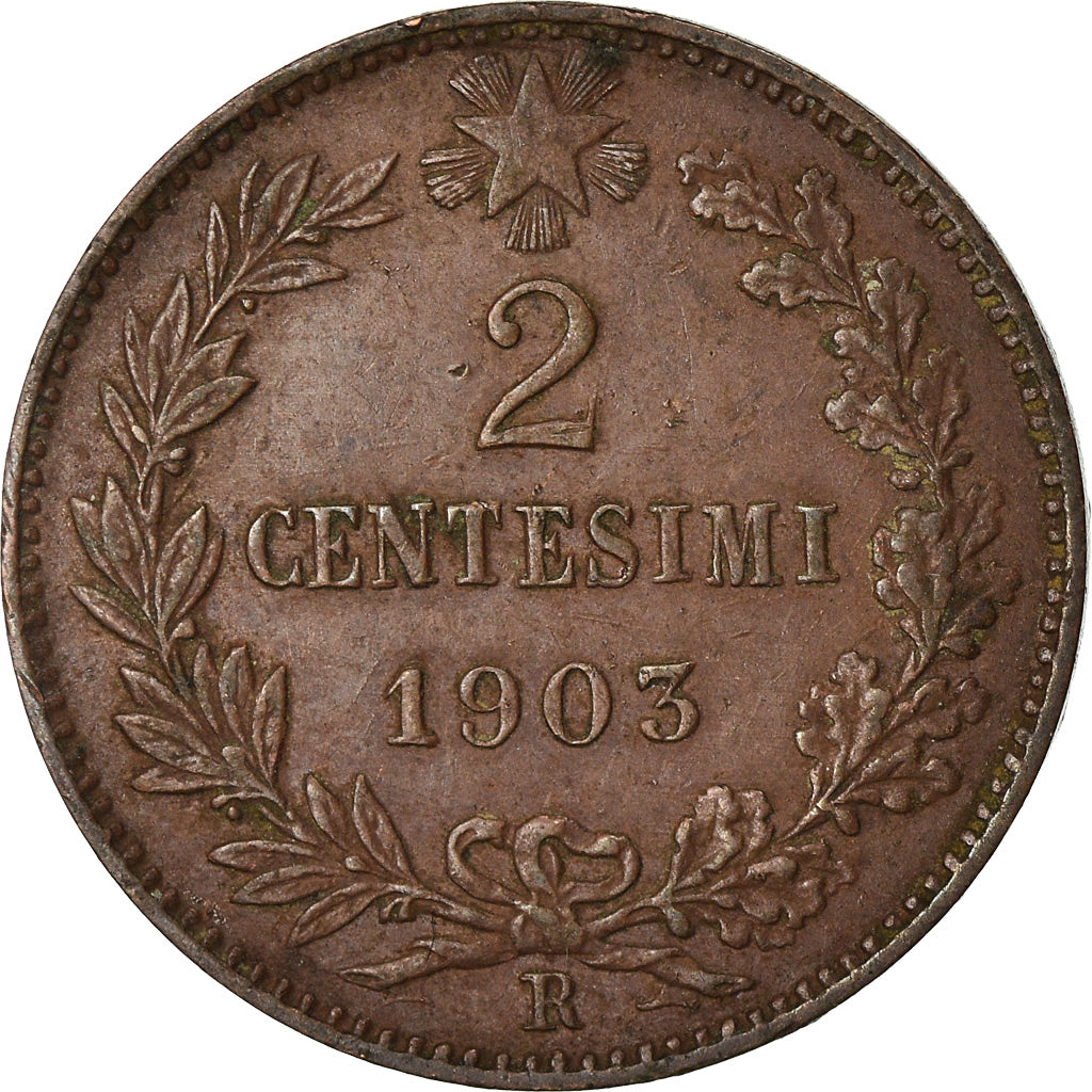 Münze, Italien, Vittorio Emanuele III, 2 Centesimi, 1903, Rome, SS+, Bronze