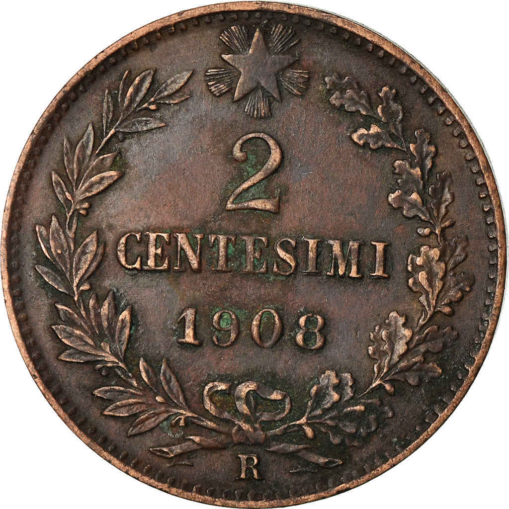 Münze, Italien, Vittorio Emanuele III, 2 Centesimi, 1908, Rome, SS, Bronze