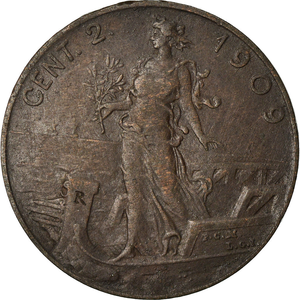 Münze, Italien, Vittorio Emanuele III, 2 Centesimi, 1909, Rome, SS+, Bronze