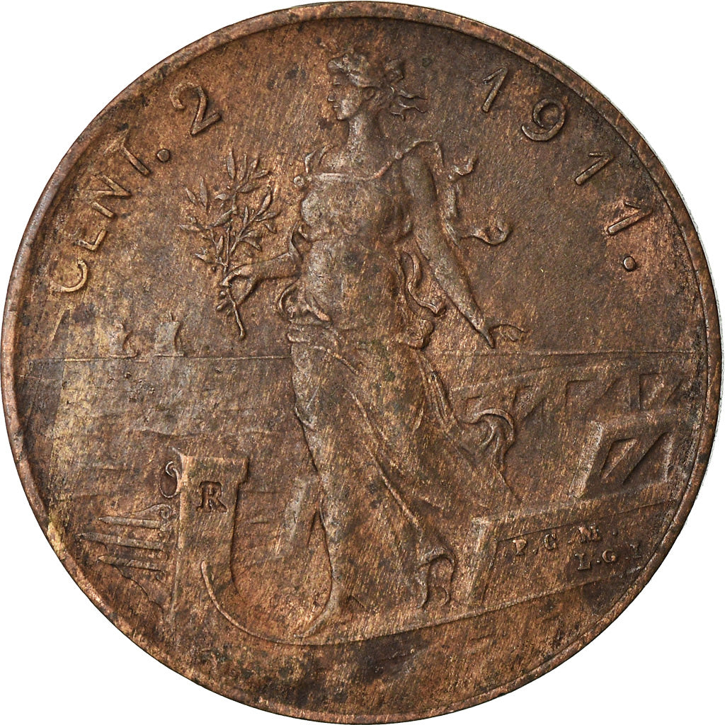 Münze, Italien, Vittorio Emanuele III, 2 Centesimi, 1911, Rome, SS+, Bronze